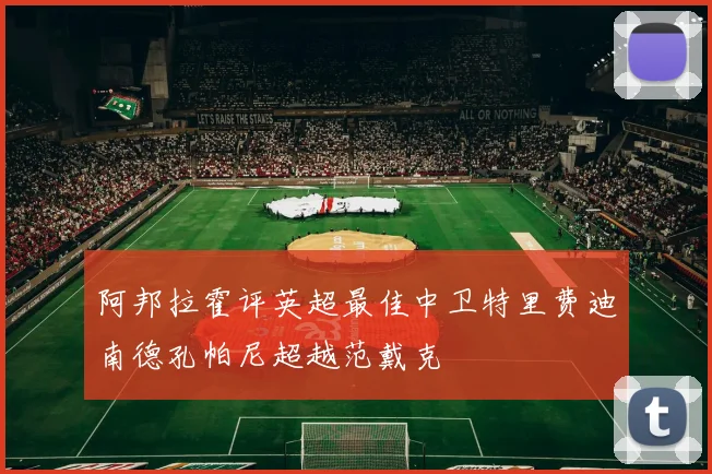 阿邦拉霍评英超最佳中卫特里费迪南德孔帕尼超越范戴克